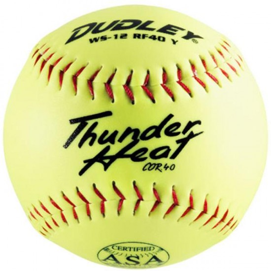 Dudley ASA Thunder Heat 12" 40/375 Synthetic Slowpitch Softballs: 4A-244Y - Diamond Sport Gear