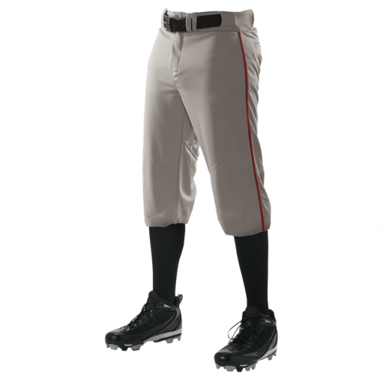 Alleson Adult Crush Knicker Baseball Pants with Piping: 655PKB - Diamond Sport Gear